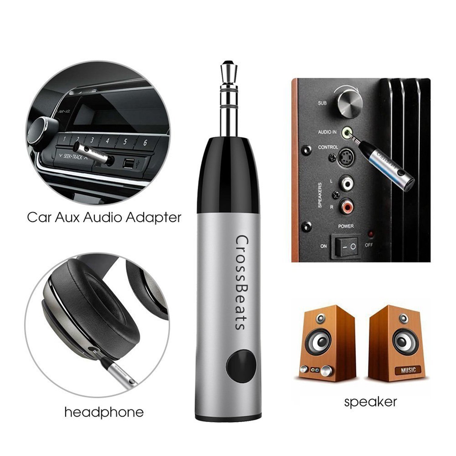 CrossBeats Mini Bluetooth Receiver For Car In India