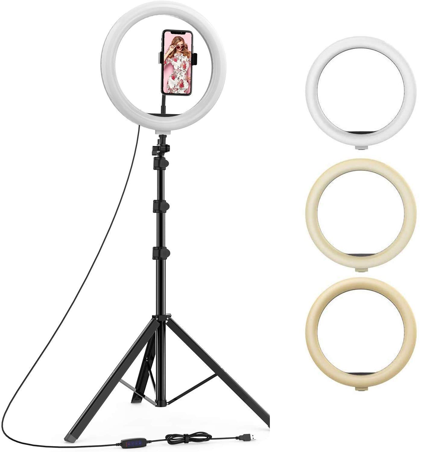 Tygot Best Tripod Stand for Mobile Phone With 10 LED Ring Light