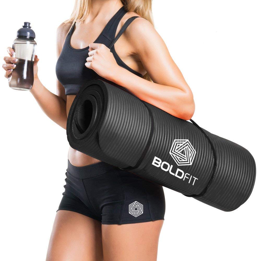 Boldfit Yoga Mat for Men and Women NBR Material with Carrying Strap