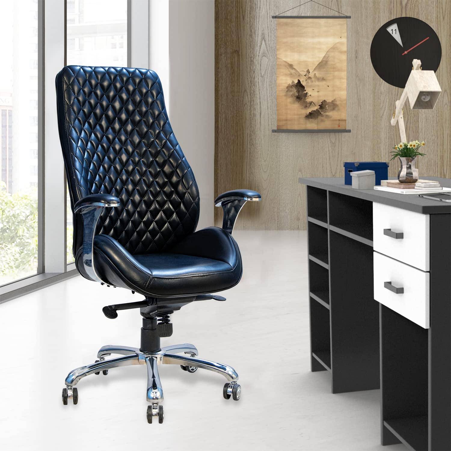 Kepler Brooks Atlas Premium Leatherette High Back Ergonomic Office Chair