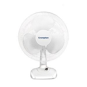 Crompton Wave Plus 400-mm (16 inch) High Speed Oscillating Table Fan for Home and Kitchen (KD White)