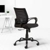 CELLBELL Desire C104 Mesh Mid-Back Ergonomic Office Chair/Study Chair/Revolving Chair/Computer Chair for Work from Home Metal Base Height Adjustable Chair [Black]
