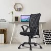 Green Soul Seoul Office Chair, Mid Back Mesh Ergonomic Home Office Desk Chair with Comfortable & Spacious Seat, Rocking-tilt Mechanism & Heavy Duty Metal Base (Smart Black)