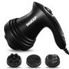 beatXP Blaze Electric Body Massager with 3 Massage Heads - Shiatsu Full Body Relaxation - InfraRed Heat Therapy - Back, Leg, Foot & Body Slimming Massager with 1 Year Warranty