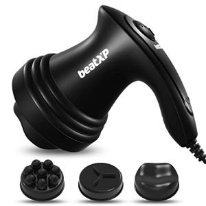 beatXP Blaze Electric Body Massager with 3 Massage Heads - Shiatsu Full Body Relaxation - InfraRed Heat Therapy - Back, Leg, Foot & Body Slimming Massager with 1 Year Warranty