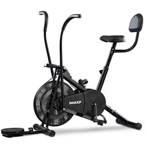 beatXP Vortex Active Air Bike Exercise Cycle for Home | Gym Cycle for Workout with Adjustable Cushioned Seat | Moving Handles. (4M Airbike)