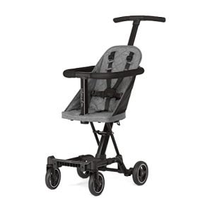Dream On Me Lightweight and Compact Coast Rider Stroller with One Hand Easy Fold, Adjustable Handles and Soft Ride Wheels (37.5x28x14 Inch (Pack of 1), Grey)
