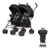 Dream On Me, Volgo Twin Umbrella Stroller, Black (446-BLK)