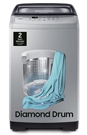 Samsung 7 kg Fully-Automatic Top Loading Washing Machine (WA70A4002GS/TL, Imperial Silver, Diamond drum)