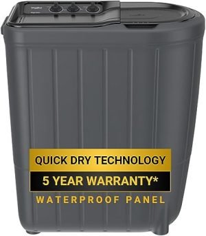 Whirlpool 7 Kg 5 Star Superb Atom Semi-Automatic Top Loading Washing Machine (SUPERB ATOM 70I Grey Dazzle, TurboScrub Technology)